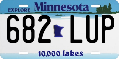 MN license plate 682LUP