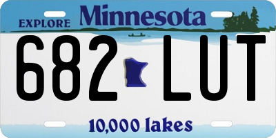 MN license plate 682LUT