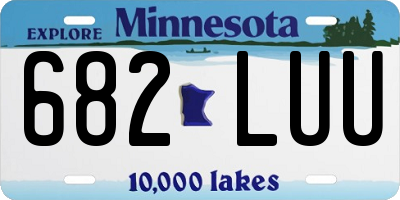 MN license plate 682LUU