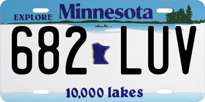 MN license plate 682LUV