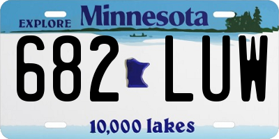 MN license plate 682LUW