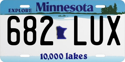 MN license plate 682LUX