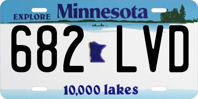 MN license plate 682LVD