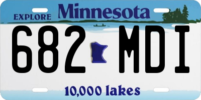 MN license plate 682MDI