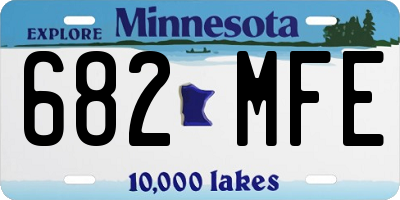 MN license plate 682MFE