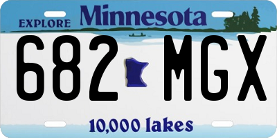 MN license plate 682MGX