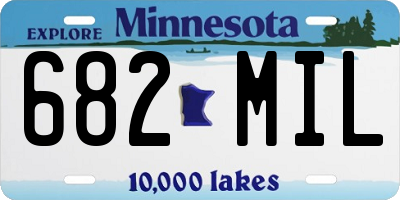 MN license plate 682MIL