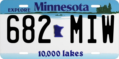 MN license plate 682MIW