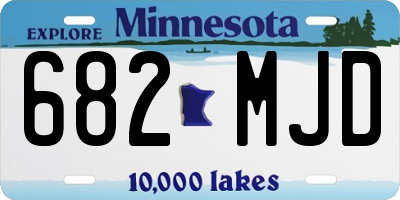 MN license plate 682MJD