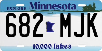 MN license plate 682MJK