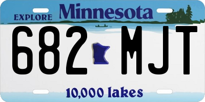 MN license plate 682MJT