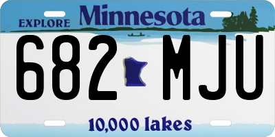 MN license plate 682MJU