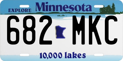 MN license plate 682MKC