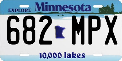 MN license plate 682MPX