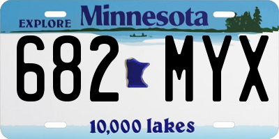 MN license plate 682MYX