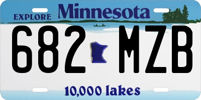 MN license plate 682MZB