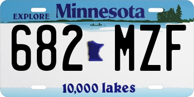 MN license plate 682MZF