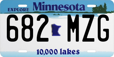 MN license plate 682MZG