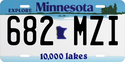 MN license plate 682MZI