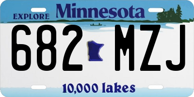 MN license plate 682MZJ