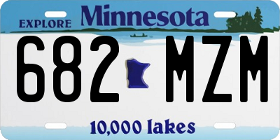 MN license plate 682MZM