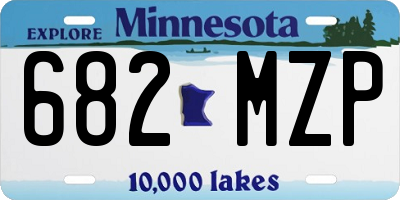 MN license plate 682MZP