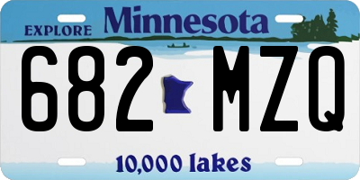 MN license plate 682MZQ