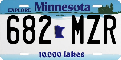 MN license plate 682MZR