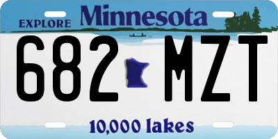 MN license plate 682MZT