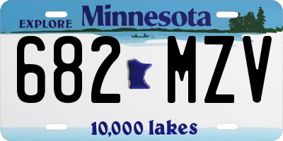 MN license plate 682MZV