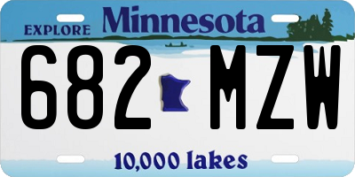 MN license plate 682MZW