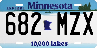 MN license plate 682MZX