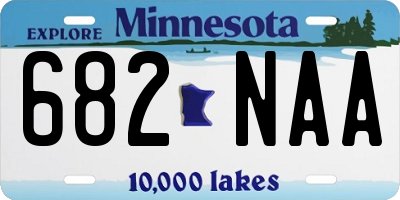 MN license plate 682NAA