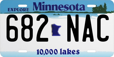 MN license plate 682NAC