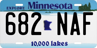 MN license plate 682NAF