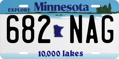 MN license plate 682NAG