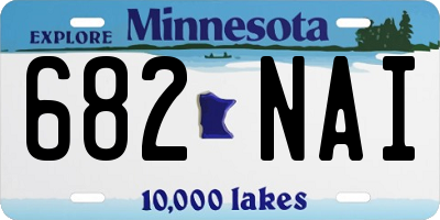 MN license plate 682NAI