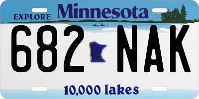 MN license plate 682NAK