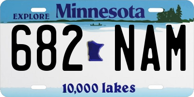 MN license plate 682NAM