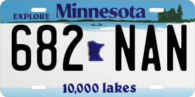 MN license plate 682NAN