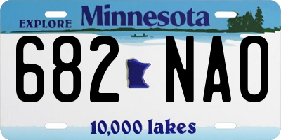 MN license plate 682NAO