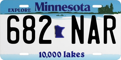 MN license plate 682NAR