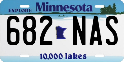 MN license plate 682NAS