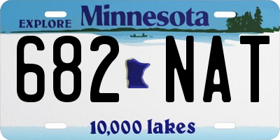 MN license plate 682NAT