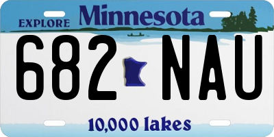 MN license plate 682NAU