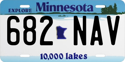 MN license plate 682NAV