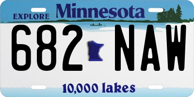 MN license plate 682NAW
