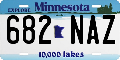 MN license plate 682NAZ
