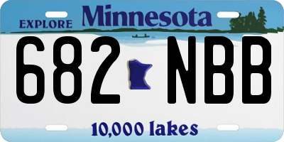 MN license plate 682NBB