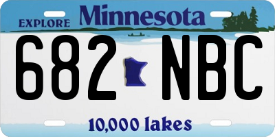 MN license plate 682NBC
